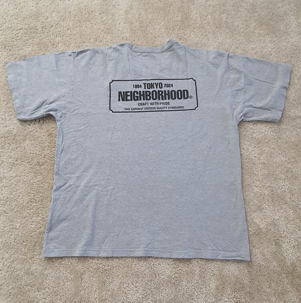 Neighborhood 1984 TOKYO 2024 Graphic Print Light Blue Shirt Mens XL 100% Cotton